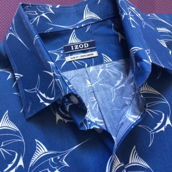 IZOD Medium Slim Fit Button Down - Picture 2 of 4